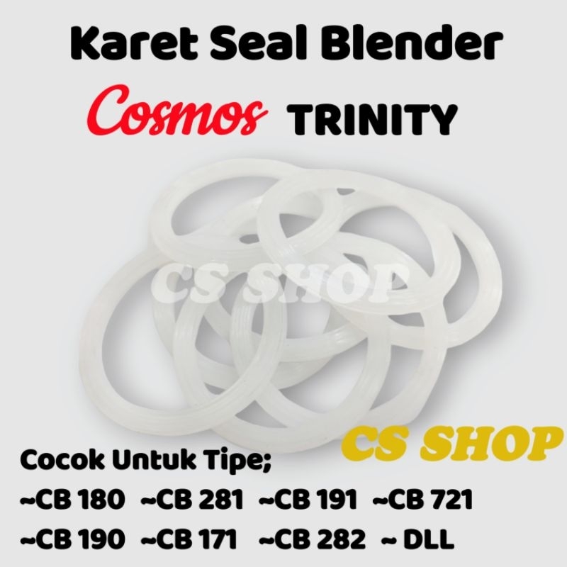 KARET SEAL PUTIH MOUNTING COSMOS TRINITY ANTI BOCOR BAHAN SUPER TEBAL/GELANG BLENDER COSMOS ANTI TUMPAH/SEAL BLENDER COSMOS KUALITAS TERJAMIN TIPE CB 180,CB 190,CB 191,CB 721,CB 281,CB 282,CB 171 DAN LAINNYA