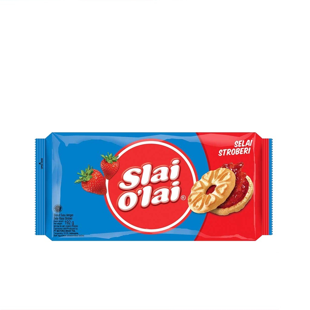 

Slai Olai O Lai Biskuit Susu Selai Strawberry 192 gr Roma Biscuit