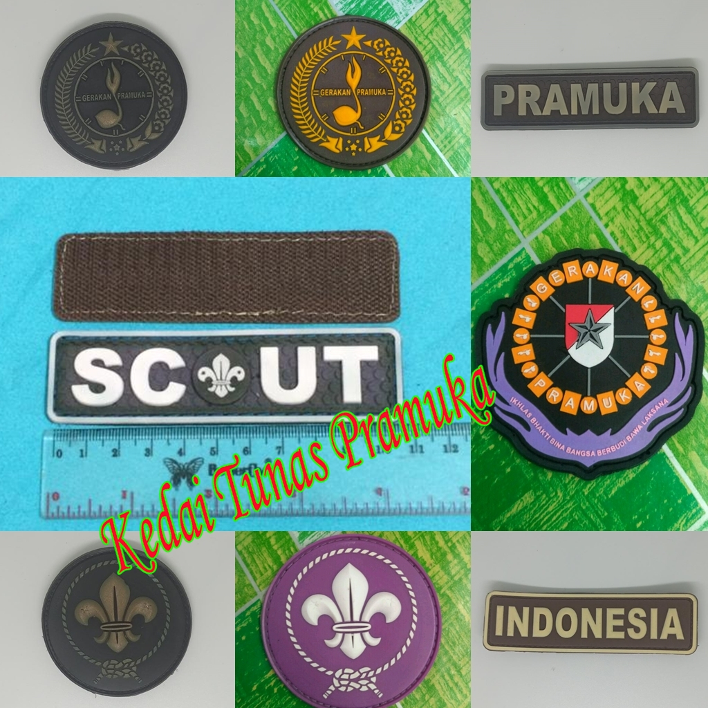 Velcro Pramuka Karet Pramuka Patch Rubber Pramuka Tactical Pramuka Karet Logo Pramuka Bulat