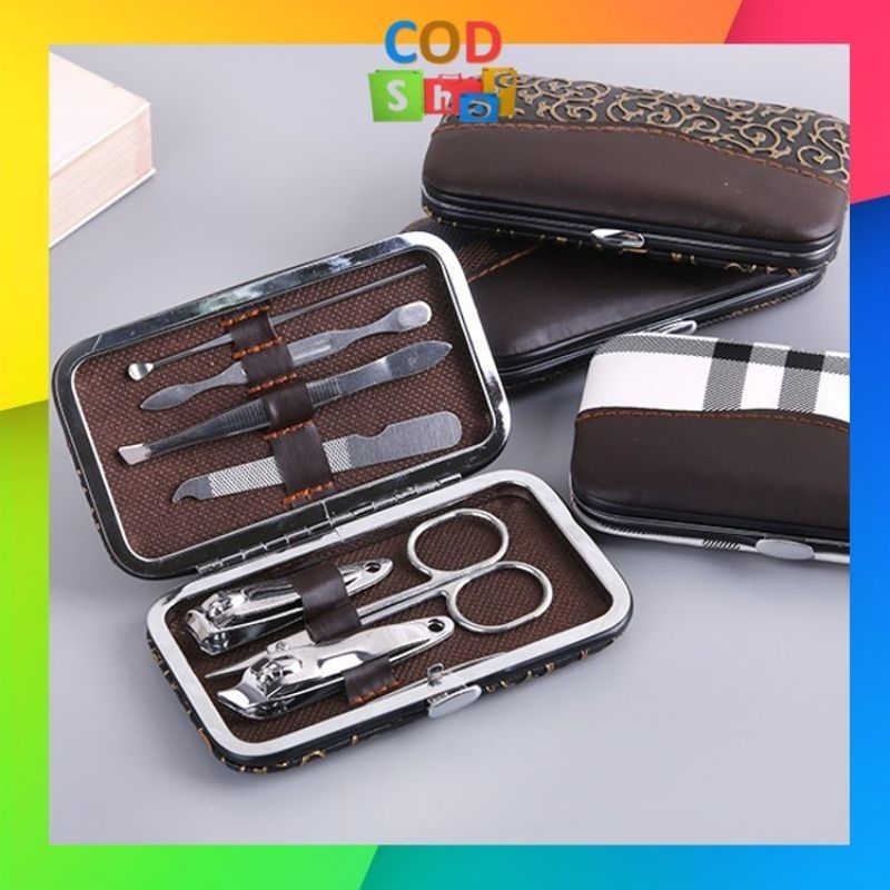 Manicure Pedicure set 7in1 Menipedi Set Dompet paket Gunting kuku set 7in1 kikir kilap kuku