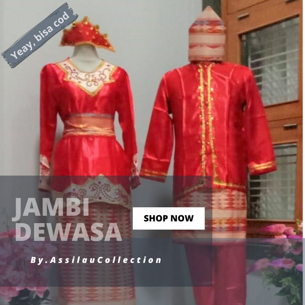 Baju Adat Jambi Dewasa Satuan (Laki/Cewek)