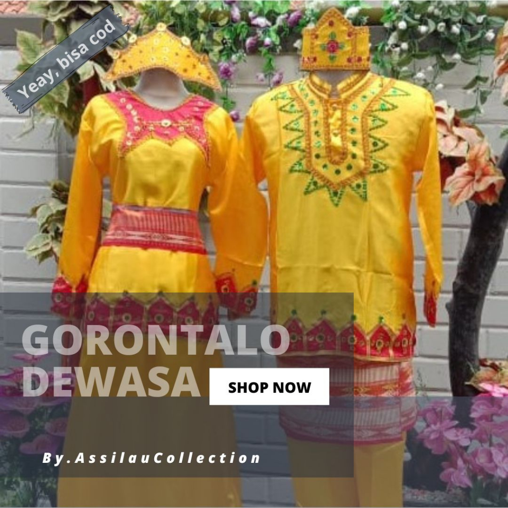 Baju Adat Gorontalo Dewasa Satuan (Laki/Cewek)