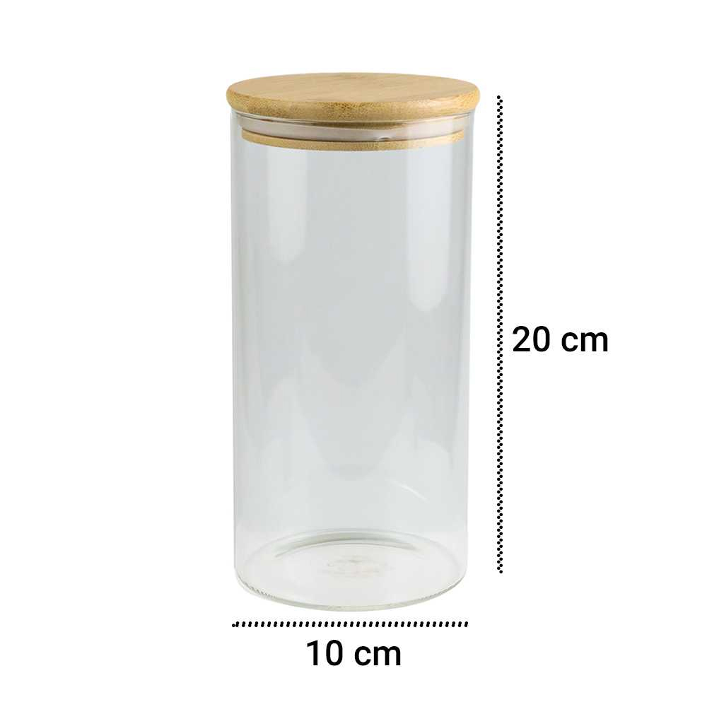 One Two Cups Toples Kaca Penyimpanan Makanan Glass Jar 1250 ml - GH1270 - Transparent