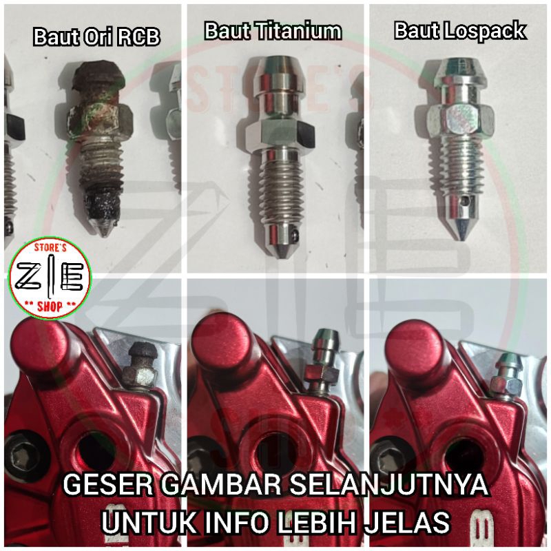 Baut pembuangan angin Kaliper RCB Series / Naple angin kaliper RCB