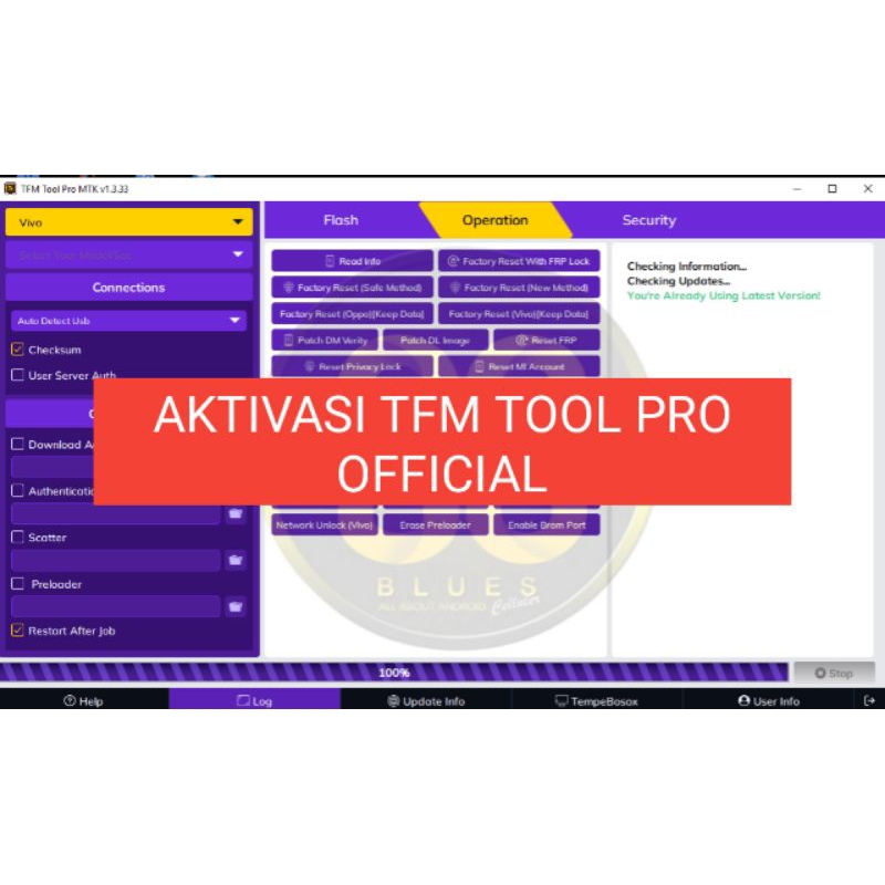 AKTIVASI TFM TOOL PRO - OFFICIAL ACTIVATION TFM TOOL 