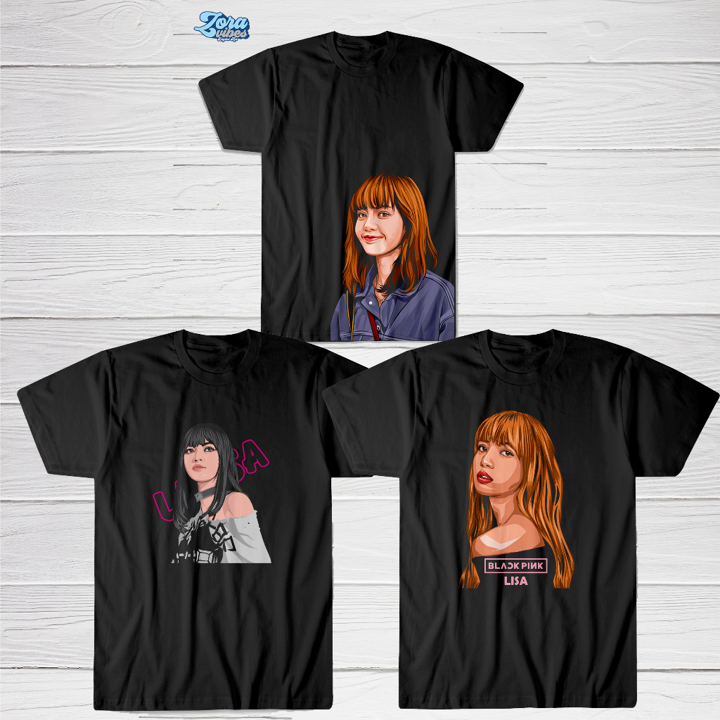 Baju Kaos Lisa BLACKPINK jennie jisoo Tshirt Series Kpop