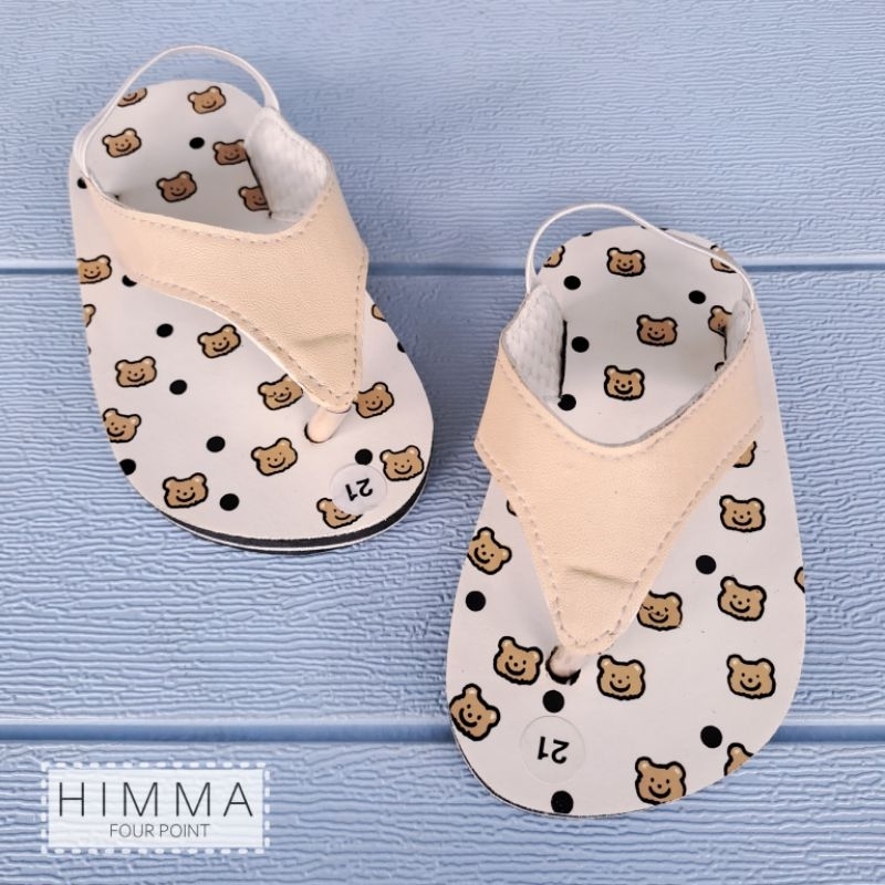 SANDAL ANAK LAKI-LAKI / PEREMPUAN Jepit Spons Teddy Bear | SANDAL BALITA | SANDAL BAYI TALI BELAKANG KARET