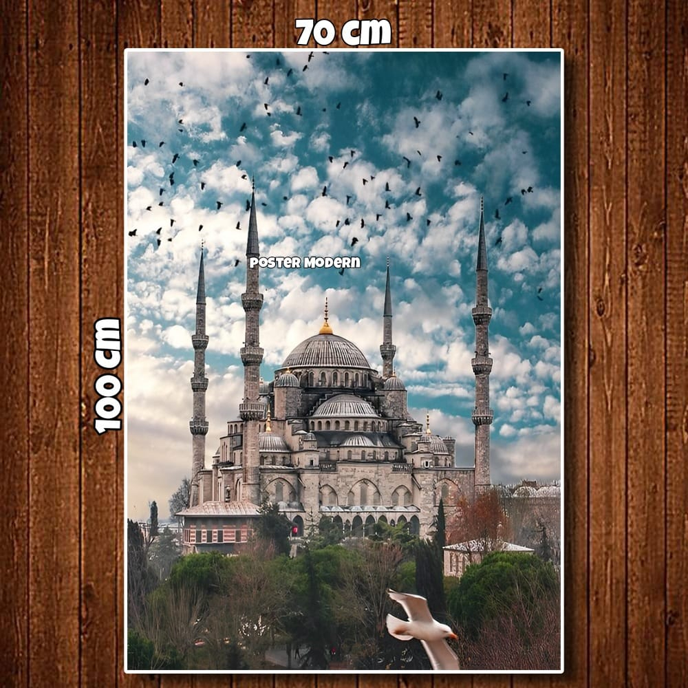 HIASAN DINDING POSTER GAMBAR AYA SOFYA MOSQUE TURKI (HAGIA SOPHIA) CODE01 UKURAN BIG JUMBO / HIASAN 