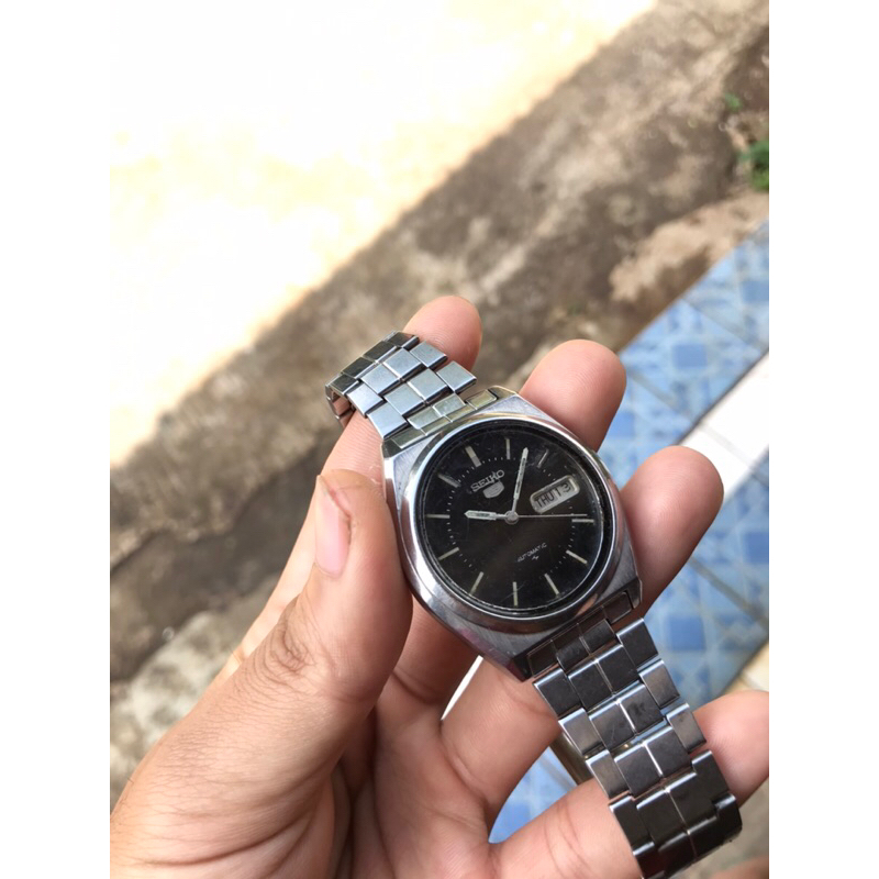 JAM TANGAN SEIKO 5 AUTOMATIC BLACK 7009-876A