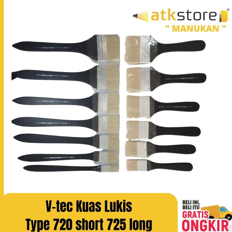 

Kuas Lukis V-TEC 720 short/ 725 long - Paint brush V-tec