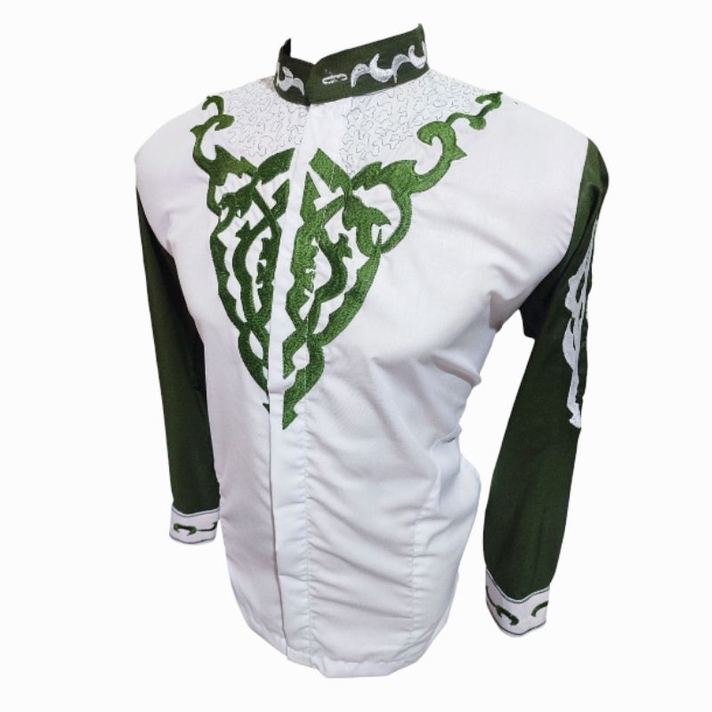 ( COD ) KOKO BORDIR ADDHIBA PUTIH KOMBI ARMY SLT