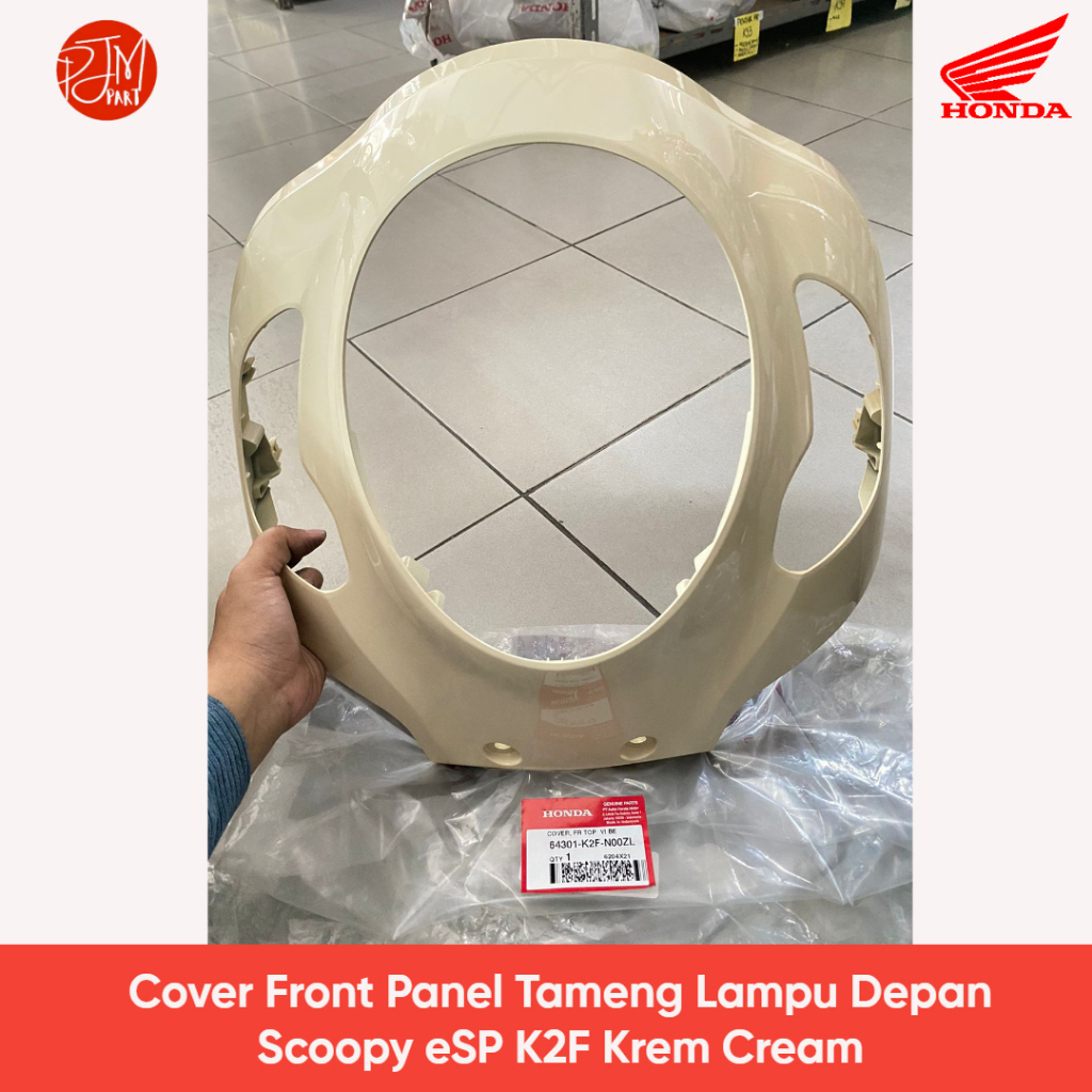 64301-K2F-N00ZL Cover Front Panel Tameng Lampu Depan Scoopy eSP K2F Krem Cream
