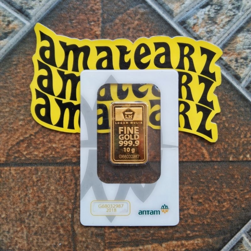 LOGAM MULIA ANTAM CERTIBOL 10 GRAM CERTICARD FINE GOLD 999,9 %