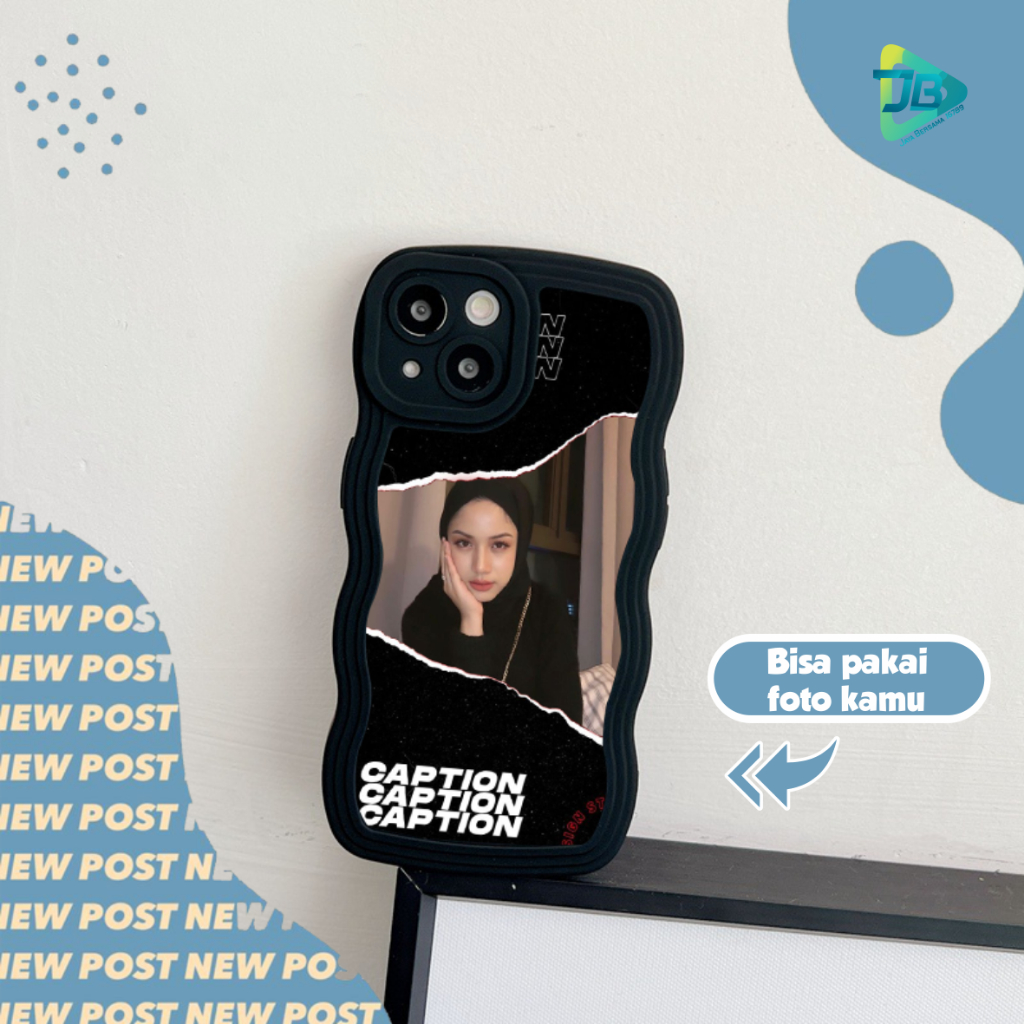 CUSTOM SOFTCASE SILIKON GELOMBANG WAVY CUSTOM POLAROID FOR REALME C2 5 5I 5S C3 8 PRO 8I 9 PRO PLUS 10 C11 C12 C25 C15 C17 7I C20 C21Y C25Y C30 C31 C33 C35 NARZO 50A 50I PRIME JB8549