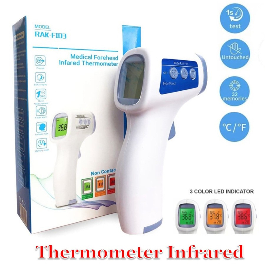 Thermometer Infrared Sertifikasi Kemenkes Termometer F103