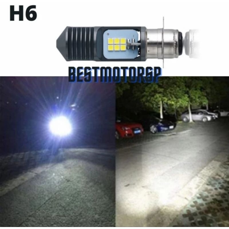 Lampu motor H6 LED Laser  6 titik Vario Beat Mio Jupiter MX Jupiter z