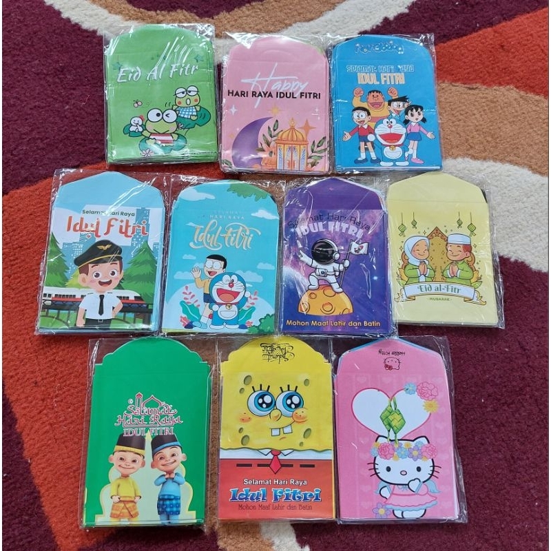 

100 AMPLOP LEBARAN KARAKTER MEDIUM SIAP PAKAI