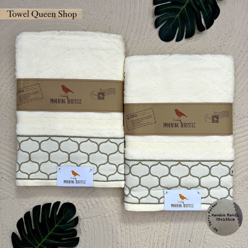 Handuk Mandi Couple Martinez Free Bordir (Tanpa Box) - Towel Queen Shop