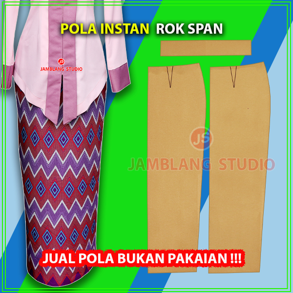 Pola Instan Rok Span Sederhana