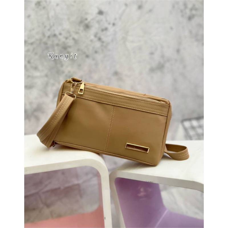 SAHILA Premium Tas Dompet Selempang Wanita Resleting Lokal Pride