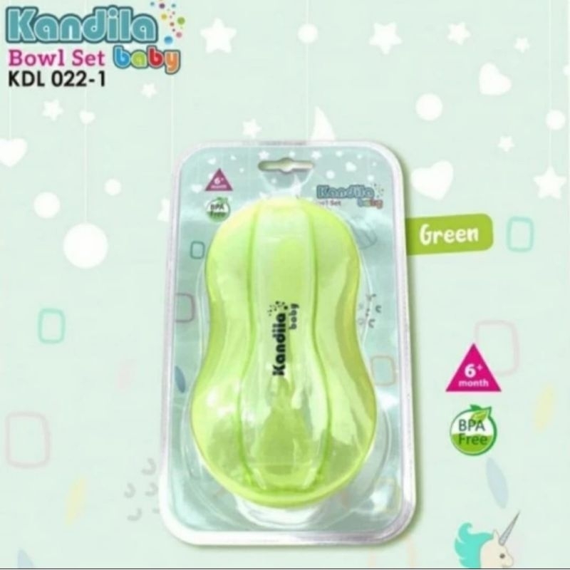 Kandila Baby Bowl Spoon Set Mangkok Travel Bayi / alat makan bayi