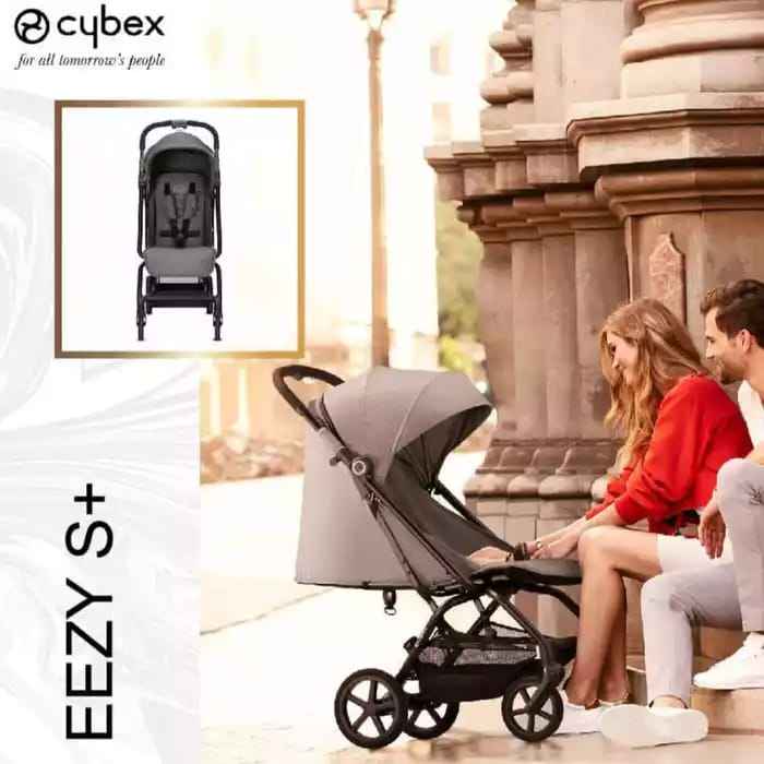 Cybex Stroller Gold Eezy S+ Black/Grey - Kereta Dorong Anak