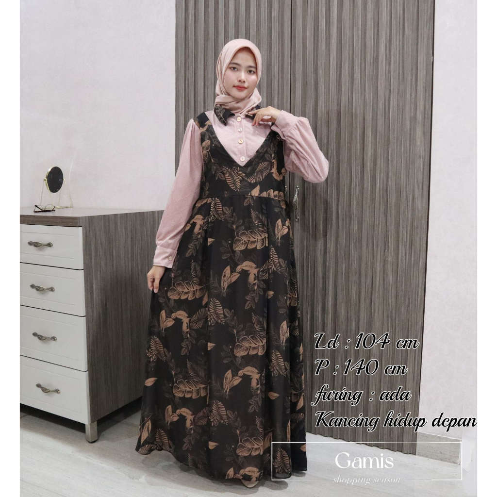 IZANY Gamis Monscrape Kancing