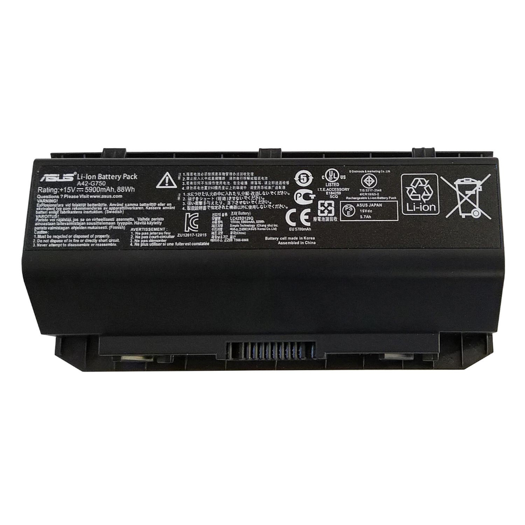 Baterai Laptop ASUS G750 G750J G750JH G750JZ G750JW G750JX A42-G750