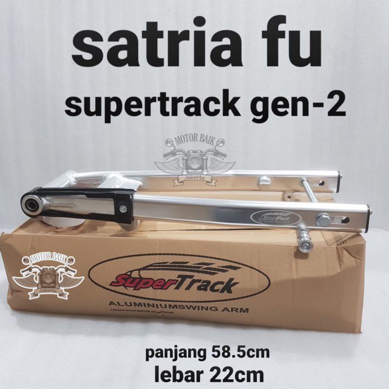 swing arm lengan ayun supertrack gen 2 satria fu as roda boshing arm karet rantai komplit