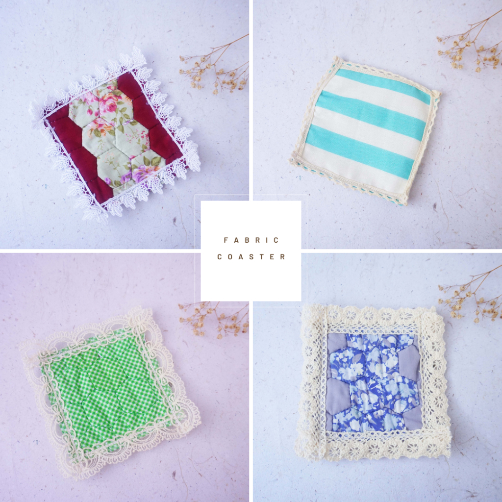 Aesthetic Fabric Cloth Coaster - Tatakan Gelas Kain