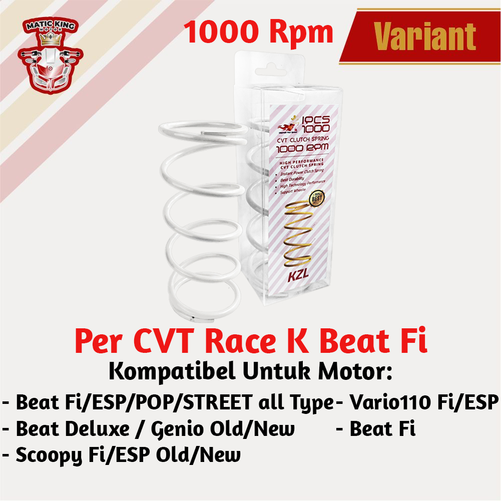 Per CVT Puli Pully Racing KZR KZL Vario 125 Techno Beat Scoopy Fi Genio Race K 1000 RPM