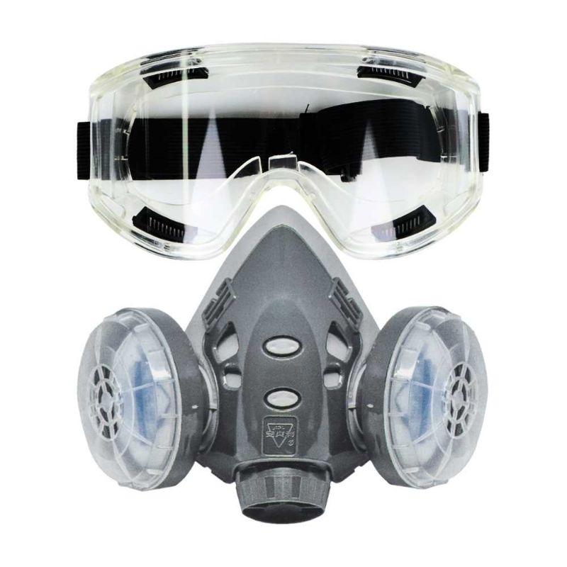 Kacamata + Masker Gas Respirator Full Face Anti-Dust Chemical