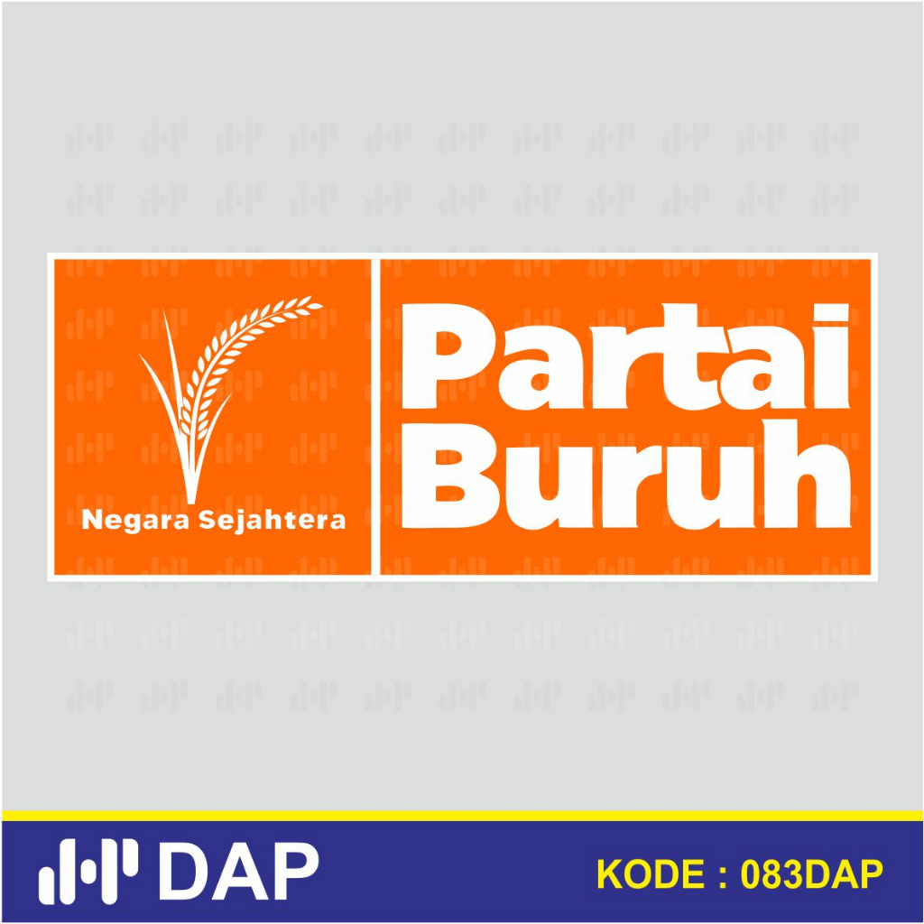 

083 - STIKER PARTAI BURUH - 15 x 6 CM - VYNIL - TERBAIK