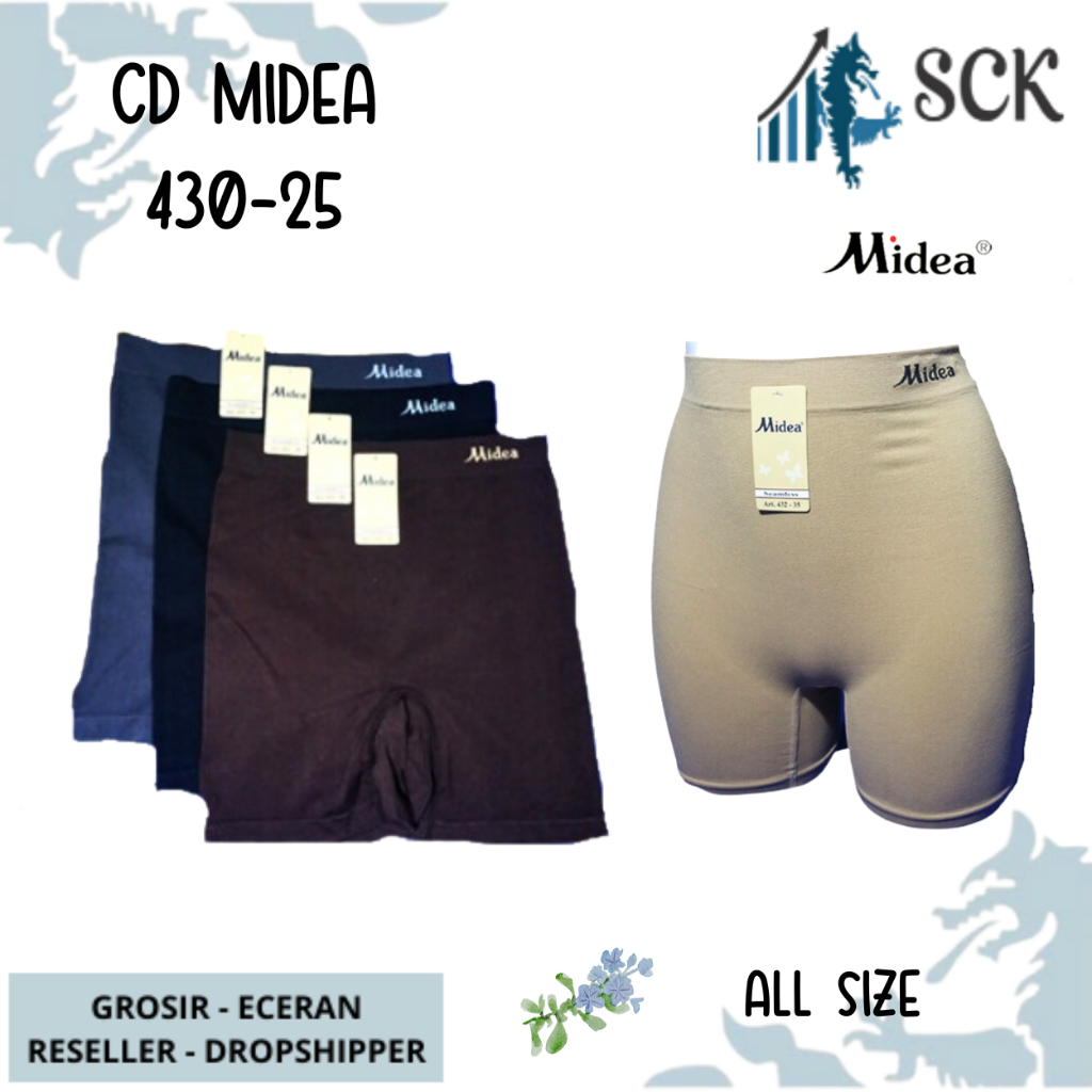 CD Wanita MIDEA 430-25 Murah MIDEA Bahan Nylon Spandex Streching Jumbo Seamless