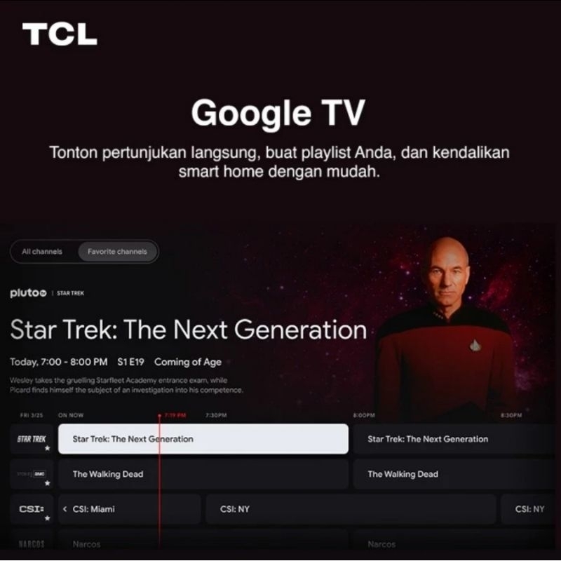 TCL 43C645 Smart TV 43 Inch QLED Google TV 4K UHD HDR10+ Garansi Resmi