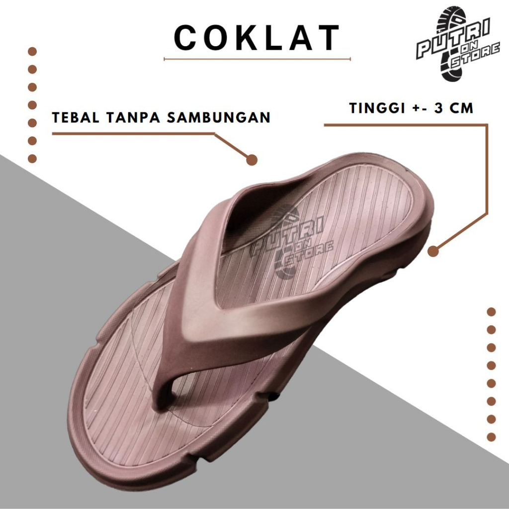 Sandal jepit pria anti licin TEBAL bahan Phylon Extralight Size 39-44