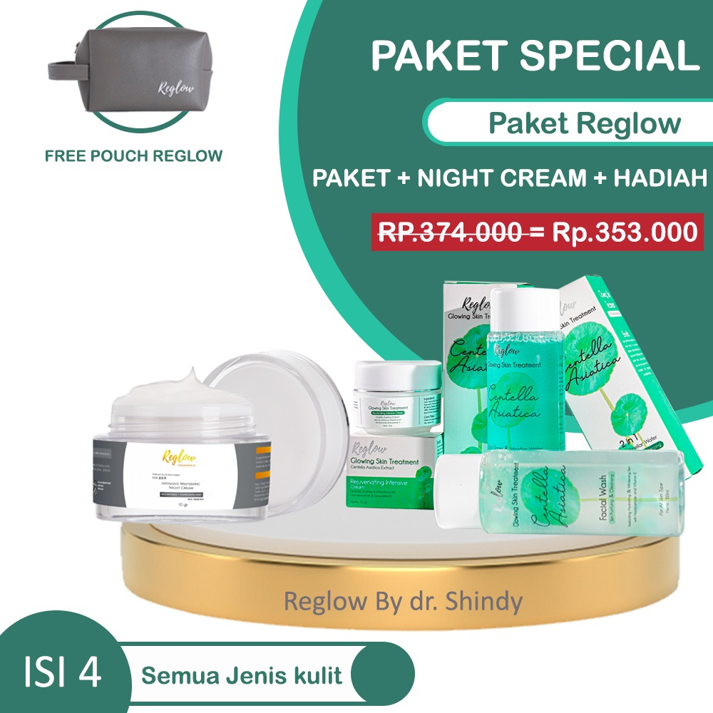 Reglow Paket Glowing + Intensive Whitening Night Cream