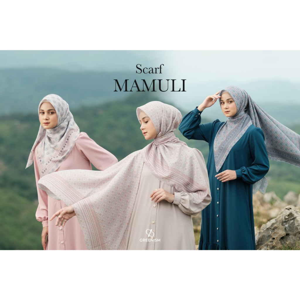 Greenism Hijab Segi Empat Mamuli Scarf - Quality Premium