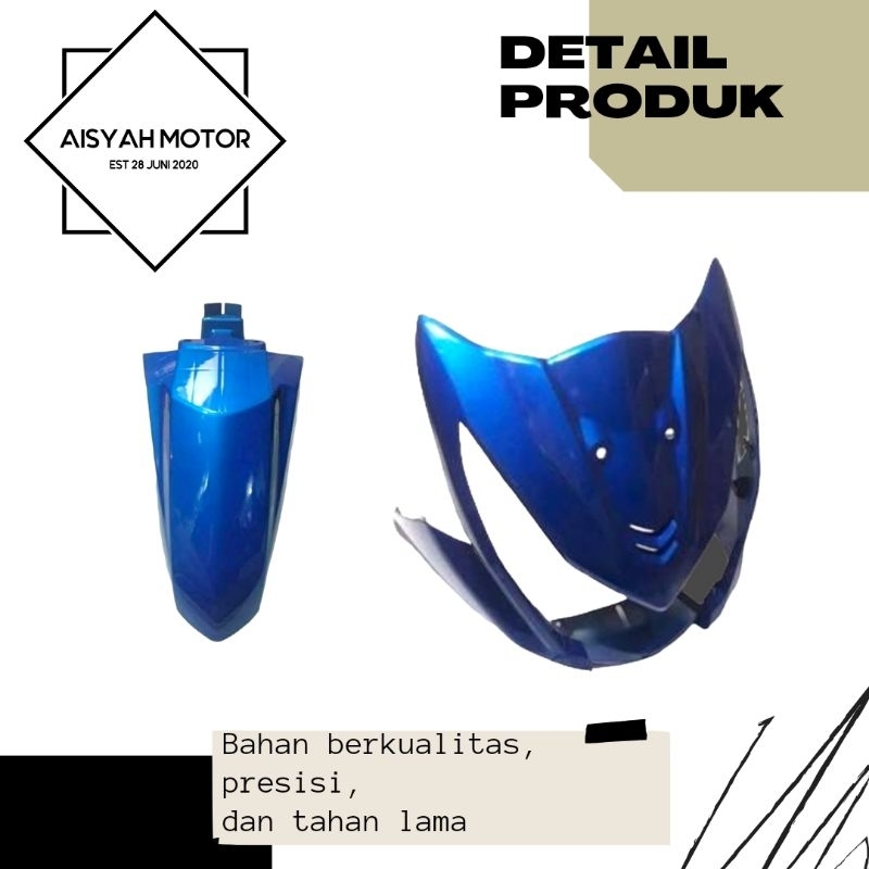 Cover Bodi Spakbor Depan Tameng Honda Beat FI Warna Biru Tahun 2012-2014