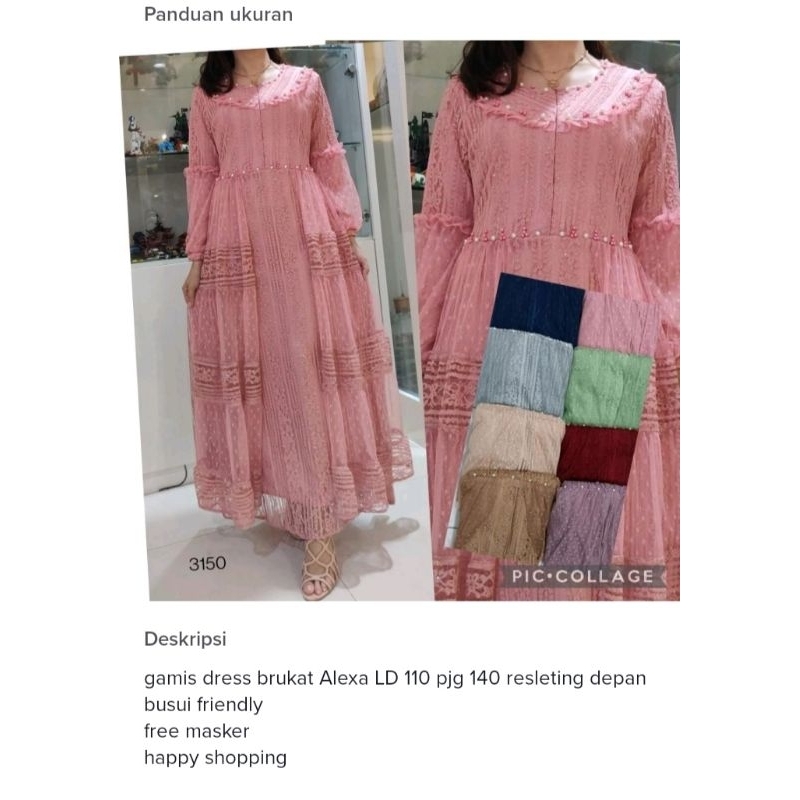 Gamis brukat, warna ungu