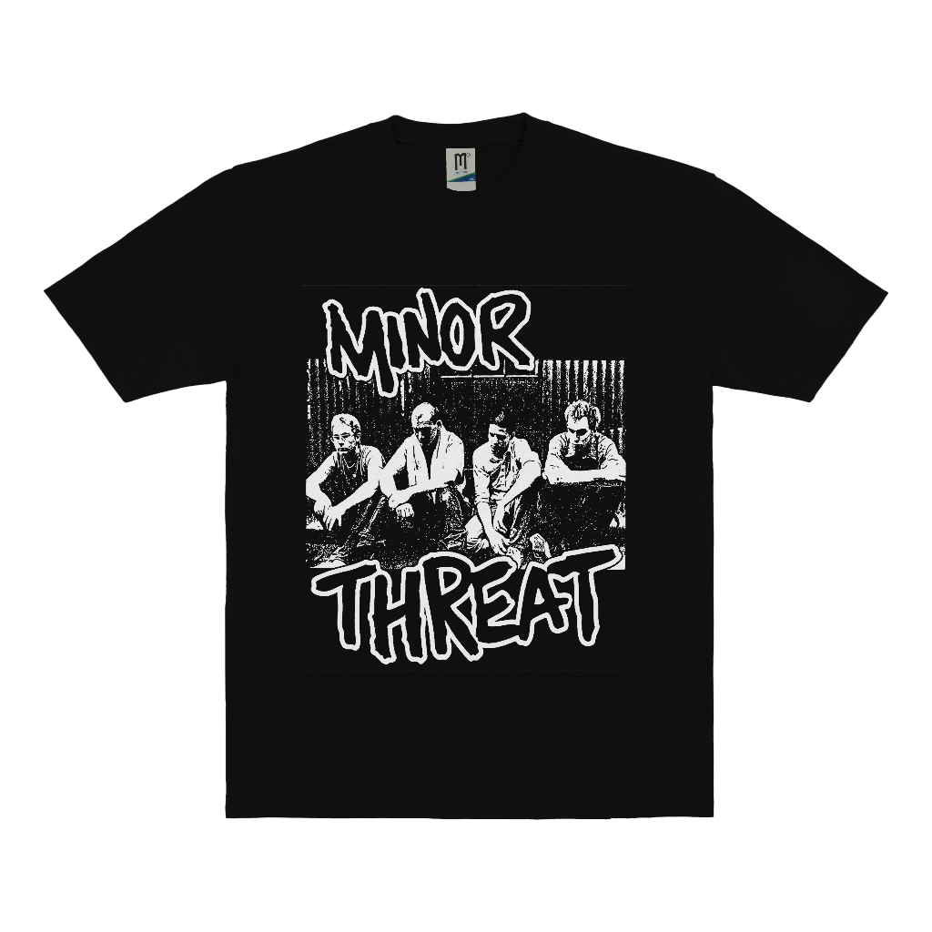 KAOS BAND MINOR THREAT VINTAGE | T-SHIRT BAND MINOR THREAT | MINOR THREAT HITAM