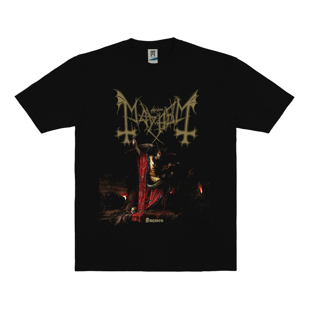 KAOS BAND MAYHEM DAEMON VINTAGE | T-SHIRT BAND MAYHEM DAEMON | MAYHEM DAEMON HITAM