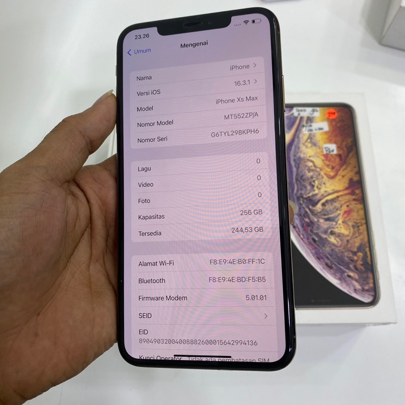 iPhone XS Max 256GB Full ori