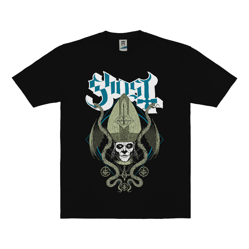 KAOS BAND GHOST VINTAGE | T-SHIRT BAND GHOST  | GHOST HITAM