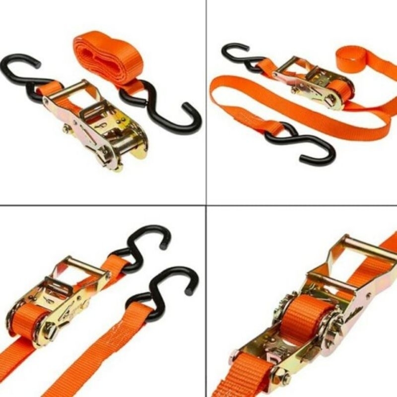 Ratchet Tie Down Cargo Lashing Belt 1&quot; x 5M Pengikat Barang