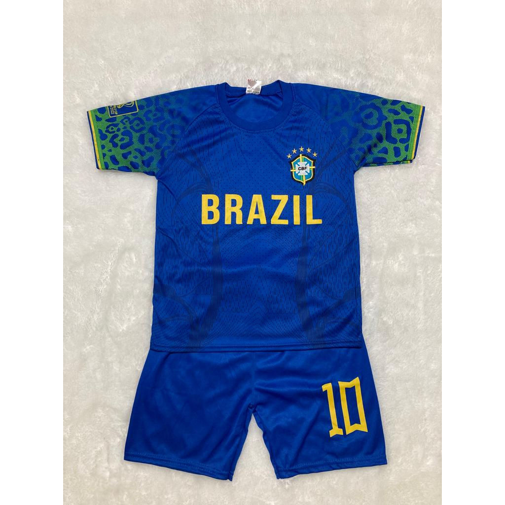 setelan baju bola anak brazil u20/baju bola anak termurah/baju bola anak laki laki/jersey bola anak terbaru