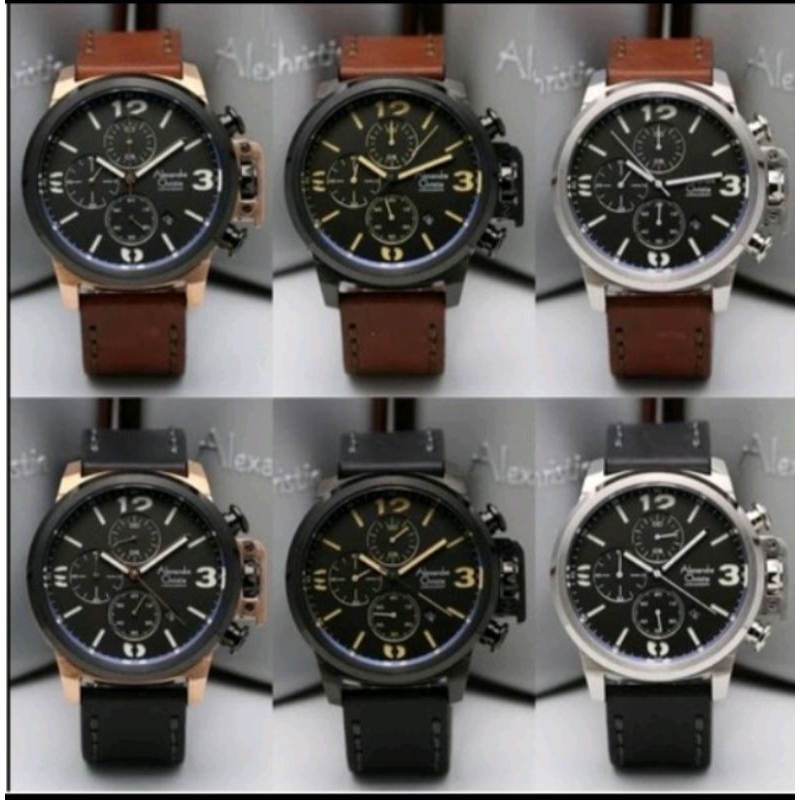 READY STOCK Jam tangan pria original Alexandre Christie AC 6280 / ac6280 / 6280 tali kulit