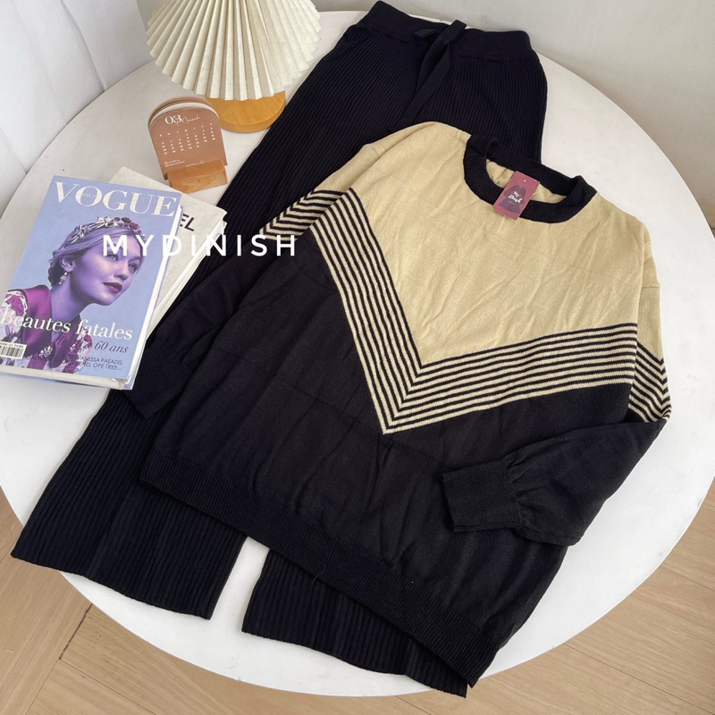 Melani Blouse - Baju Atasan Wanita Terbaru Motif Garis