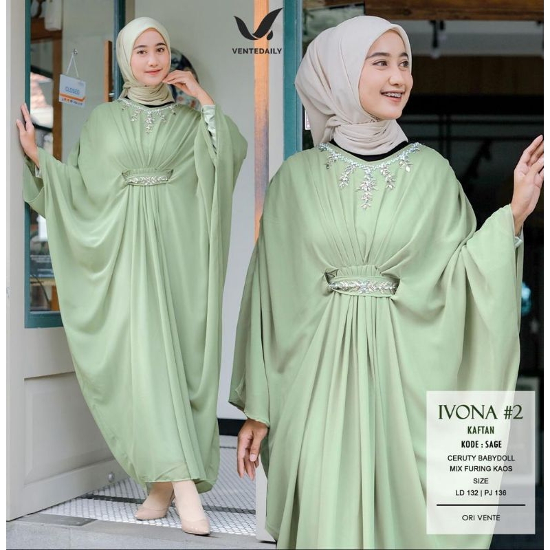 KAFTAN PROMO WANITA LEBARAN 2023 MEWAH ELEGAN MURAH REMAJA JUMBO CERUTY BABYDOLL KAOS PREMIUM TERBAR