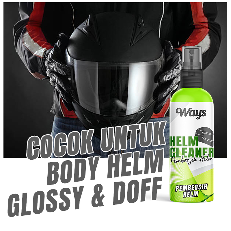 WAYS Helm Cleaner - Pembersih Pengkilap Helm Body Visor Kaca Helmet Motor Cross Full Half Face